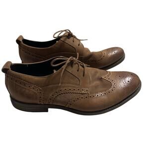 Rockport Lace-Up Dress Shoes Men's Size 13 Brown Oxford Brogue Leather Office